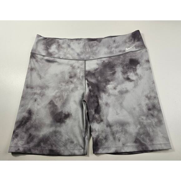 Nike grey marbled tie-dye work out shorts dri fit stretch spandex active XXL 2XL - Picture 2 of 8